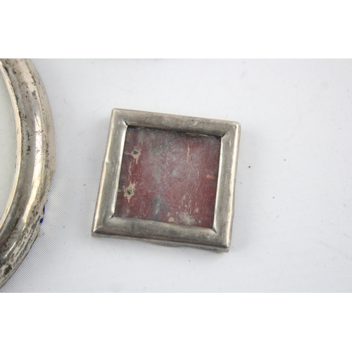 1327 - Three hallmarked sterling silver photo frames to include hand drawn artwork etc. - approx. gross wei... 