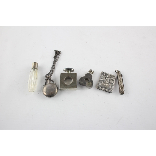 1328 - Six .800 and .925 silver vanity items - approx. gross weight 157 grams