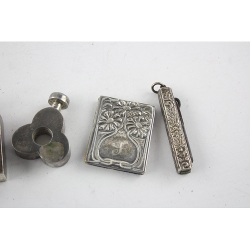 1328 - Six .800 and .925 silver vanity items - approx. gross weight 157 grams