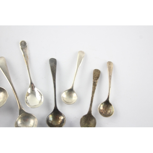 1330 - Eight hallmarked sterling silver condiment spoons - approx. gross weight 45 grams