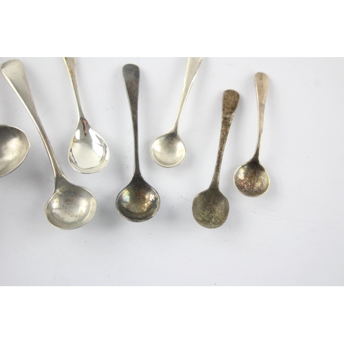 1330 - Eight hallmarked sterling silver condiment spoons - approx. gross weight 45 grams