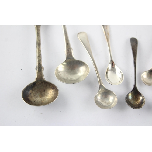 1330 - Eight hallmarked sterling silver condiment spoons - approx. gross weight 45 grams