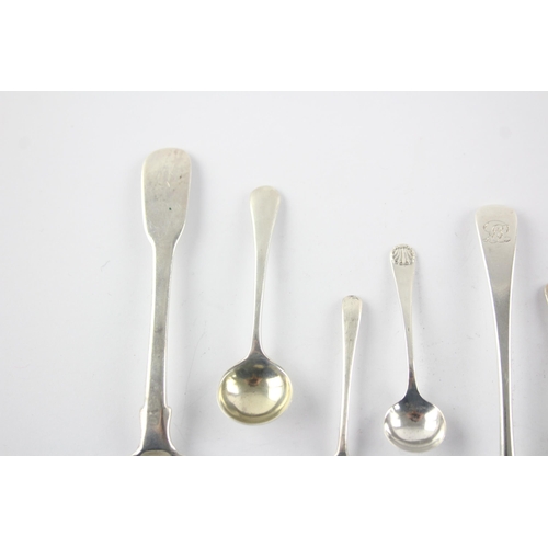 1337 - Eight hallmarked sterling silver condiment spoons - approx. gross weight 42 grams