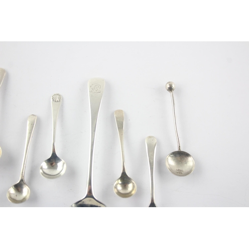 1337 - Eight hallmarked sterling silver condiment spoons - approx. gross weight 42 grams