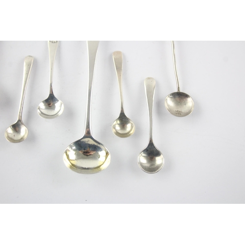 1337 - Eight hallmarked sterling silver condiment spoons - approx. gross weight 42 grams