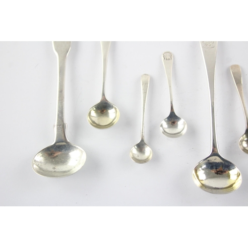 1337 - Eight hallmarked sterling silver condiment spoons - approx. gross weight 42 grams