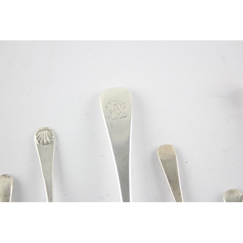 1337 - Eight hallmarked sterling silver condiment spoons - approx. gross weight 42 grams