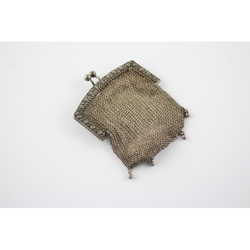 1339 - An .800 silver lady's chain mail purse - approx. gross weight 60 grams and 8cm high x 6.5cm wide