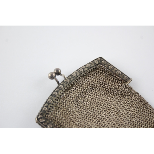 1339 - An .800 silver lady's chain mail purse - approx. gross weight 60 grams and 8cm high x 6.5cm wide