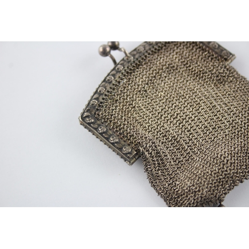 1339 - An .800 silver lady's chain mail purse - approx. gross weight 60 grams and 8cm high x 6.5cm wide