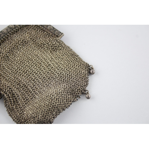 1339 - An .800 silver lady's chain mail purse - approx. gross weight 60 grams and 8cm high x 6.5cm wide