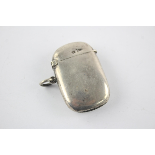 1340 - An Edwardian Walker & Hall sterling silver vesta case, hallmarked Sheffield 1904 - approx. gross wei... 