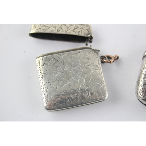 1345 - Two hallmarked sterling silver vesta cases - approx. gross weight 43 grams