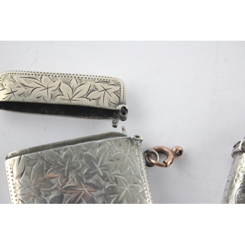 1345 - Two hallmarked sterling silver vesta cases - approx. gross weight 43 grams