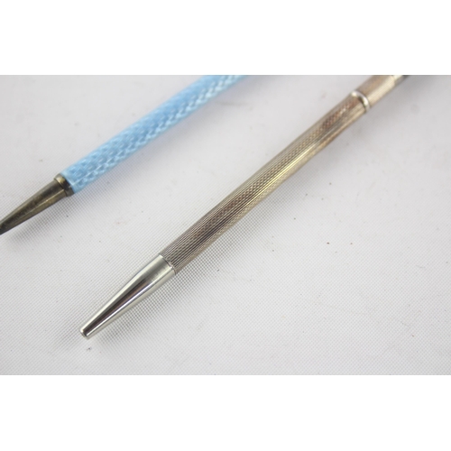 1346 - Two stamped .925 silver pencils - approx. gross weight 10 grams