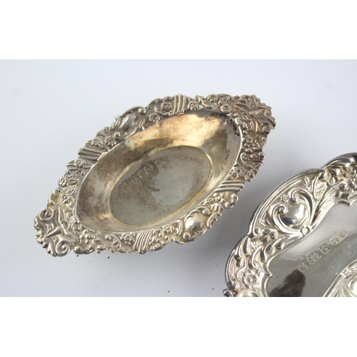 1358 - Three hallmarked sterling silver trinket dishes - approx. gross weight 48 grams