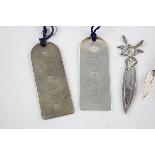 1361 - Four hallmarked sterling silver bookmarks - approx. gross weight 61 grams