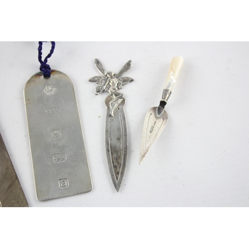 1361 - Four hallmarked sterling silver bookmarks - approx. gross weight 61 grams