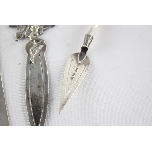 1361 - Four hallmarked sterling silver bookmarks - approx. gross weight 61 grams