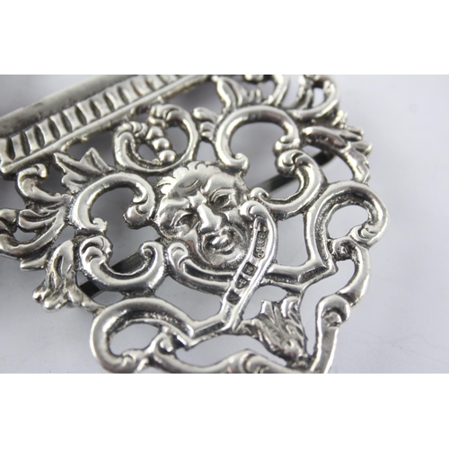 1363 - Two hallmarked sterling silver lady's part belt buckles - approx. gross weight 70 grams