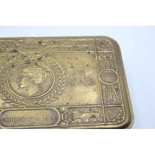 1379 - A WWI 1914 Princess Mary brass Christmas tin