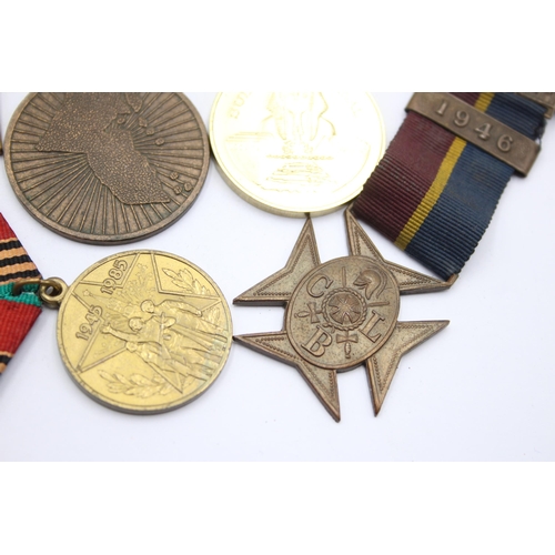 1382 - Six medals to include Suez Canal Zone, Kuwait, American Military Merit Award etc.