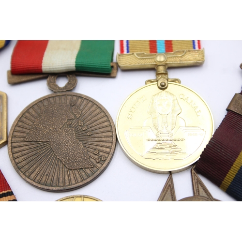 1382 - Six medals to include Suez Canal Zone, Kuwait, American Military Merit Award etc.