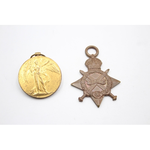 1388 - A WWI medal pair presented to 50990 Dvr. A. D. Weeks R.E.