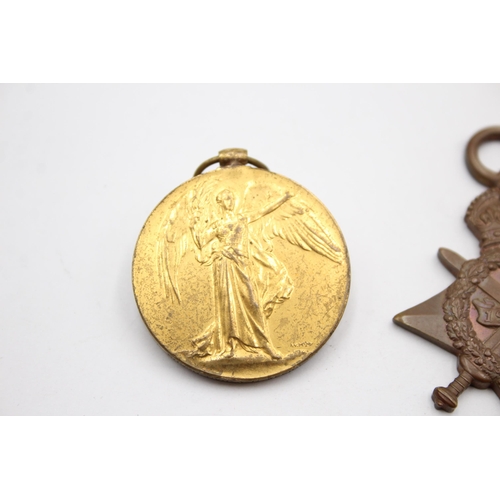 1388 - A WWI medal pair presented to 50990 Dvr. A. D. Weeks R.E.