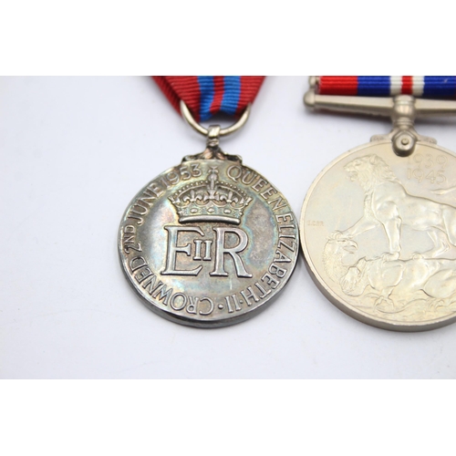 1389 - Three medals, one WWII War, one WWII Defence and one 1953 Elizabeth II Coronation