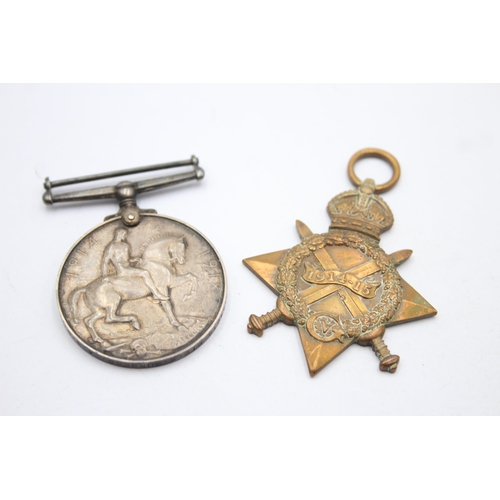 1390 - Two WWI medals, one 1914-15 Star presented to S.4718 J. O'Hara Sto. R.N.R and one War presented to M... 