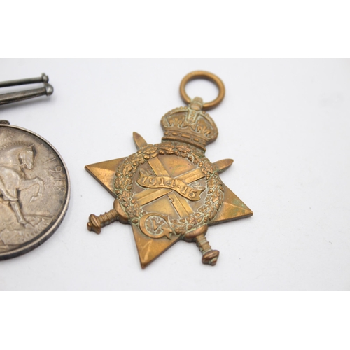 1390 - Two WWI medals, one 1914-15 Star presented to S.4718 J. O'Hara Sto. R.N.R and one War presented to M... 