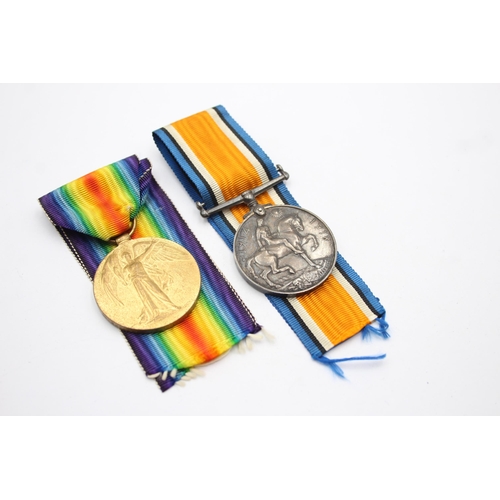 1391 - A WWI medal pair with original ribbons presented to M2-229997/Pte. A. Cairns ASC