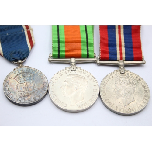 1392 - Three medals, one WWII War, one WWII Defence and one George VI 1937 Coronation