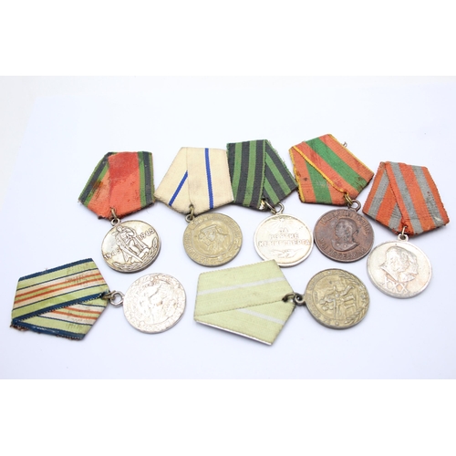 1393 - Six Russian medals to include WWII etc.