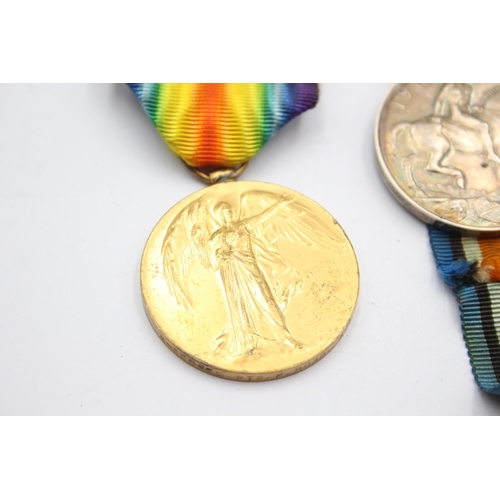 1394 - A WWI medal pair presented to M-338458 Pte. F. Hoad A.S.C