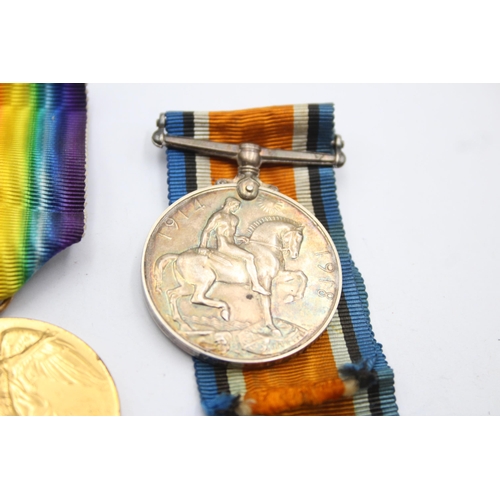 1394 - A WWI medal pair presented to M-338458 Pte. F. Hoad A.S.C