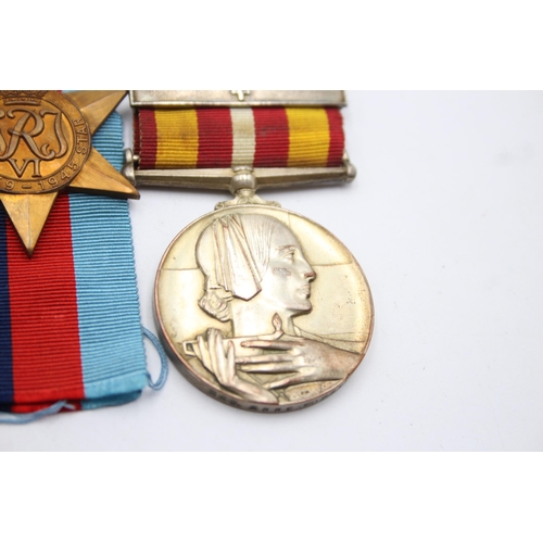 1395 - Four WWII medals to include Voluntary Medical Service medal presented to Mrs. Anne Forster etc.