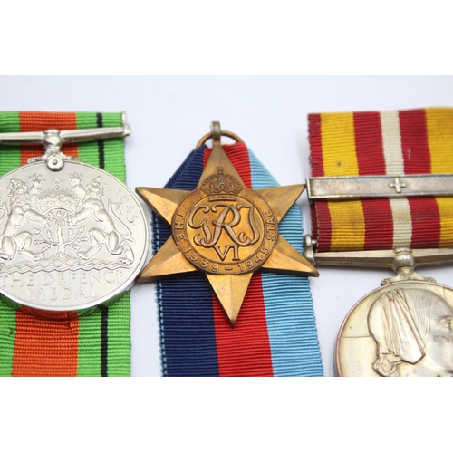 1395 - Four WWII medals to include Voluntary Medical Service medal presented to Mrs. Anne Forster etc.