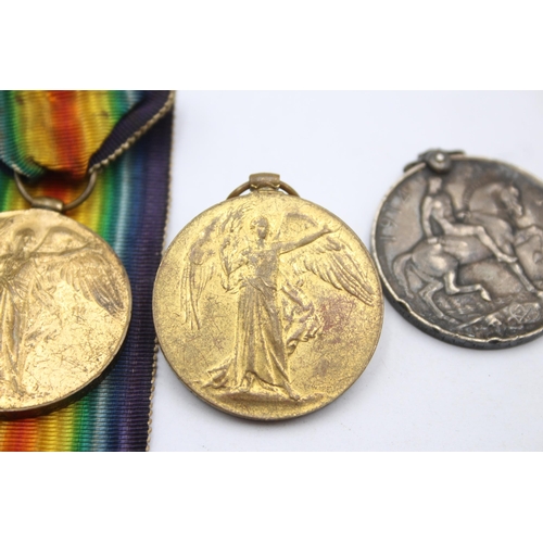 1399 - Three WWI medals, War presented to 2260 Pte. H. Savron Hereford Regt, Victory presented to 3307 Tpr.... 