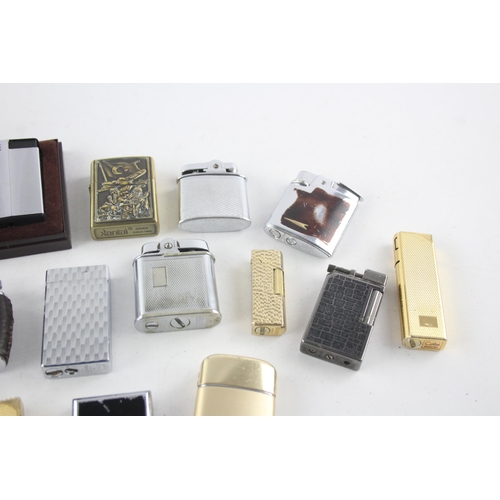 1410 - Eighteen cigarette lighters to include Ronson, Mosda, Colibri etc.