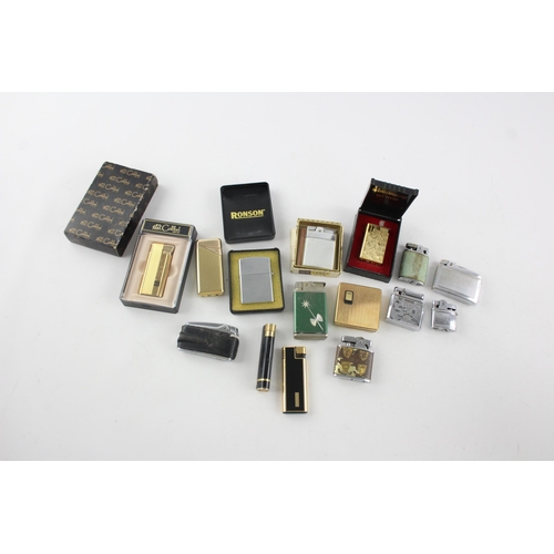 1411 - Fifteen cigarette lighters to include Ronson, Mistral, Colibri etc.