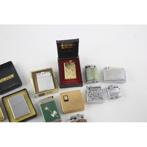 1411 - Fifteen cigarette lighters to include Ronson, Mistral, Colibri etc.