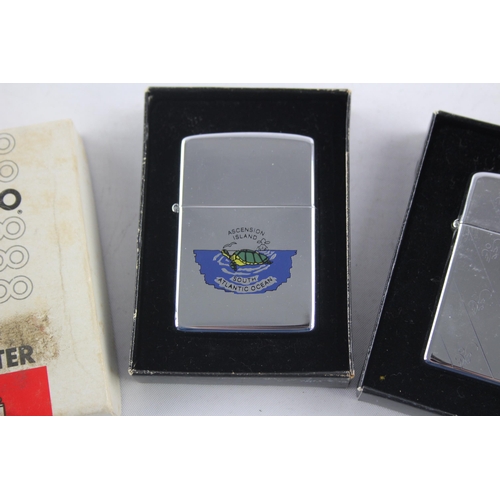 1418 - Two boxed Zippo cigarette lighters