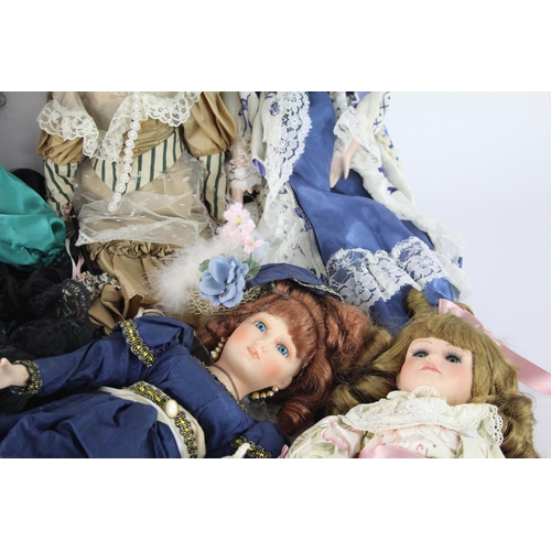 Six porcelain dolls to include Hannah Collectables, Alberon