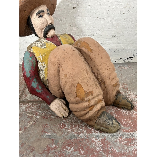 1 - A painted fibreglass Mexican fairground figure believed to be from Southport pleasure beach - approx... 