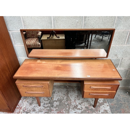 30 - A G Plan Fresco teak dressing table with four drawers and upper mirror - approx. 122cm high (includi... 