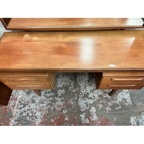 30 - A G Plan Fresco teak dressing table with four drawers and upper mirror - approx. 122cm high (includi... 