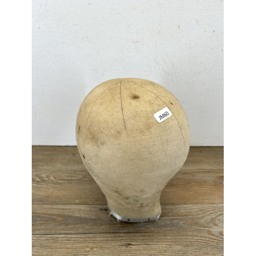 670B - A 1960s millinery hat block - approx. 27cm high