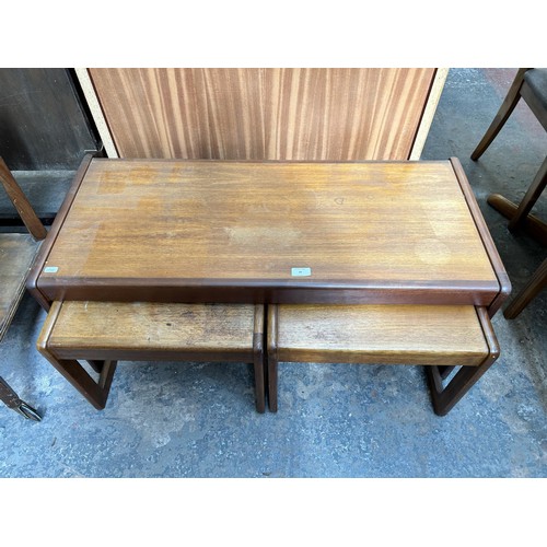 49 - A 1960s teak nest of three tables